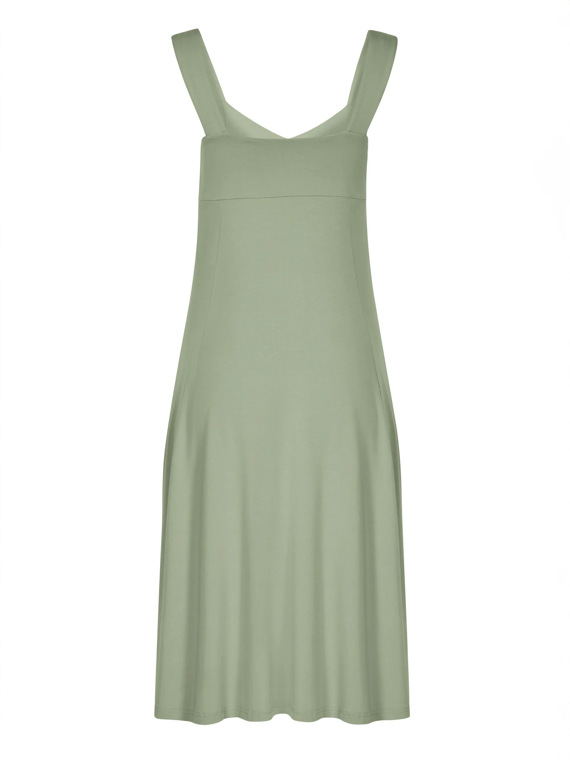 Bamboo Essential Dress with Pockets - Eucalyptus