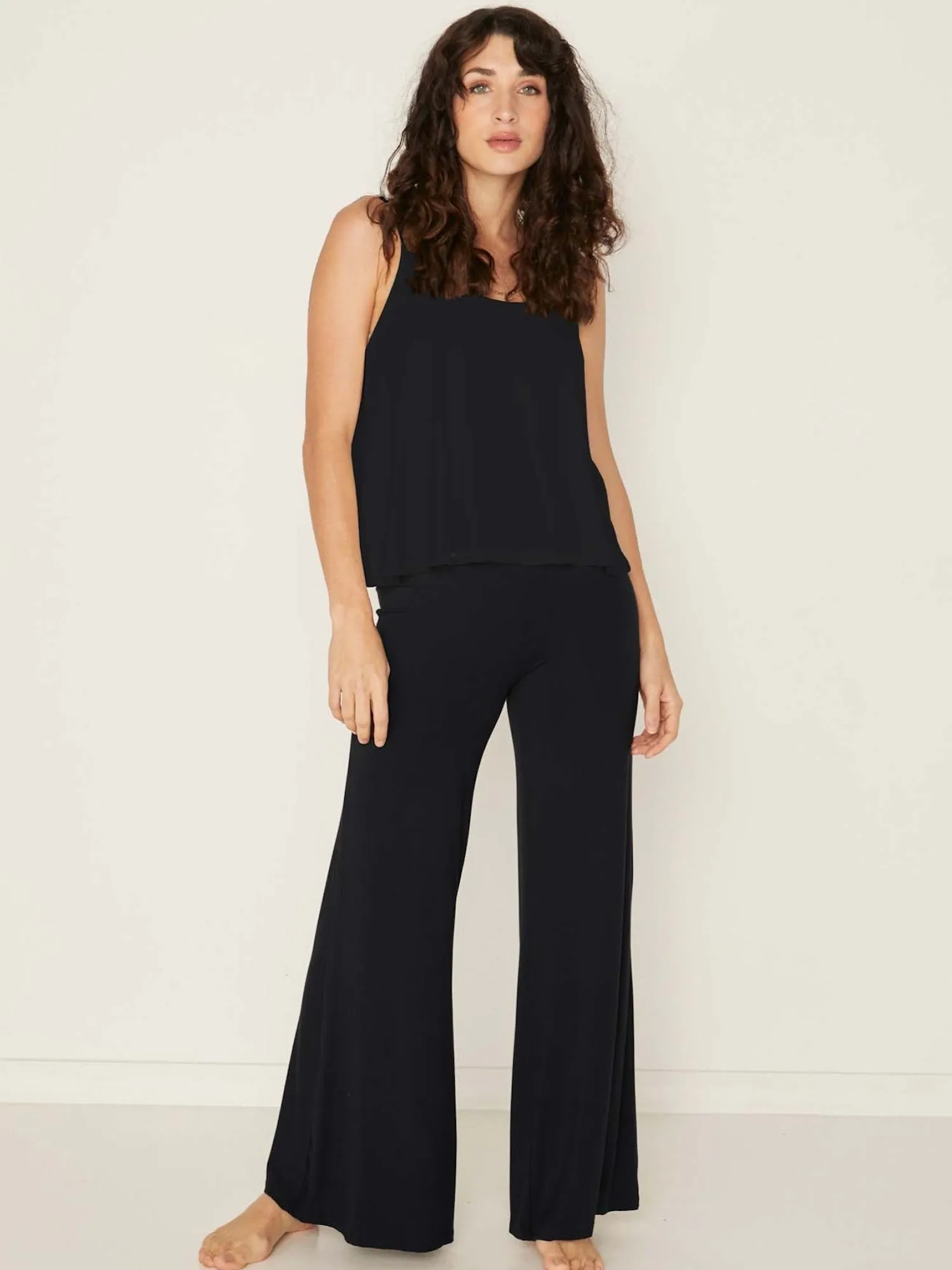 Bamboo Swing Singlet - Black