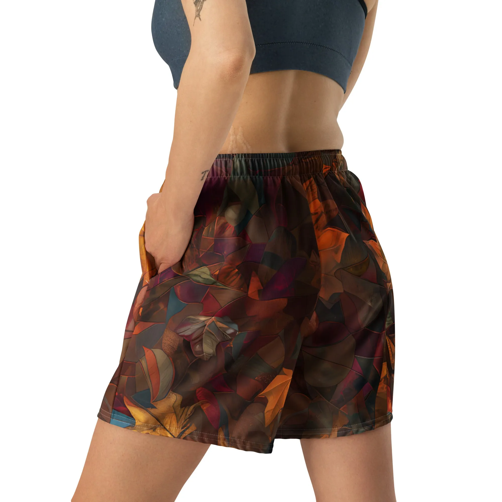 Bright Delight Top All-Over Print Unisex Athletic Long Shorts