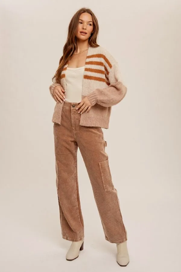 Camel Cargo Corduroy Pants