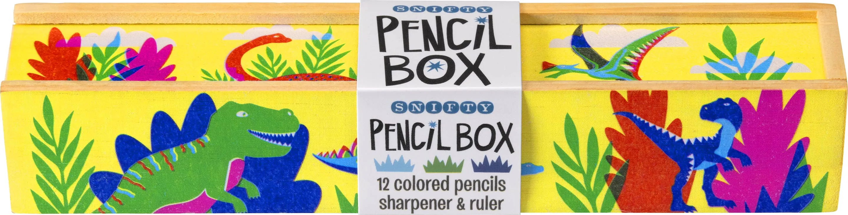 Dino Days - Wooden Colored Pencil Box - Set of 12