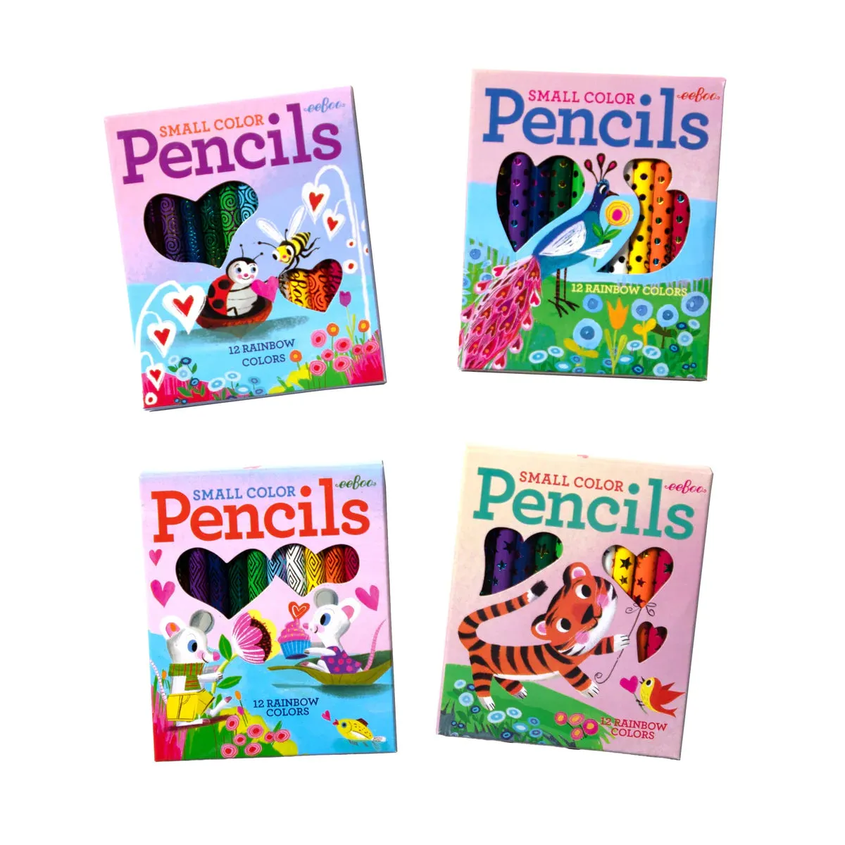 eeBoo Valentine Rainbow Pencils