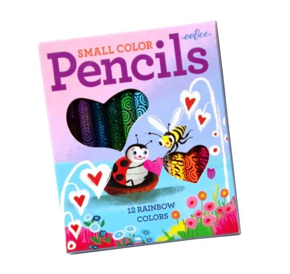 eeBoo Valentine Rainbow Pencils
