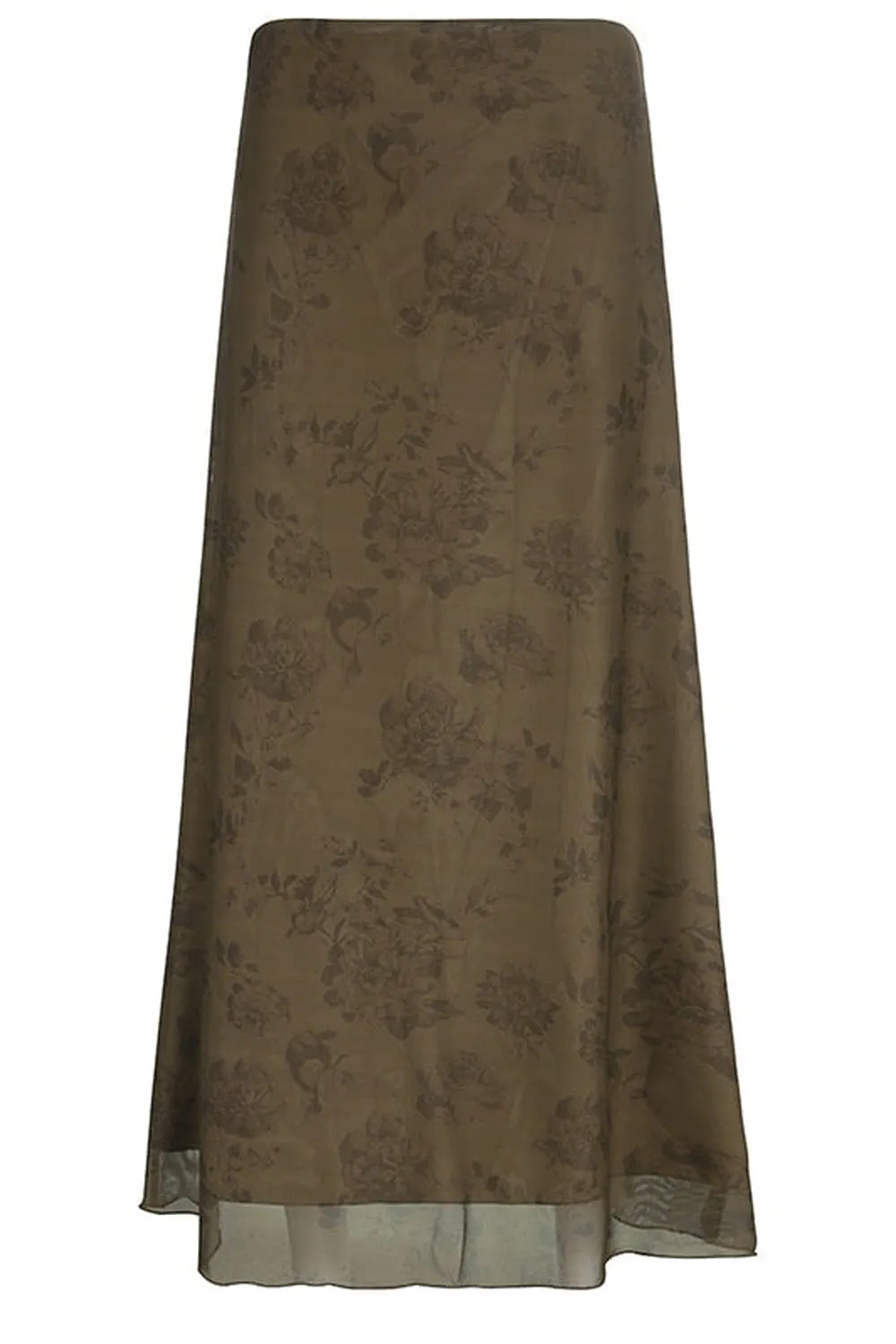 Fairycore Grunge Floral Print Maxi Skirts