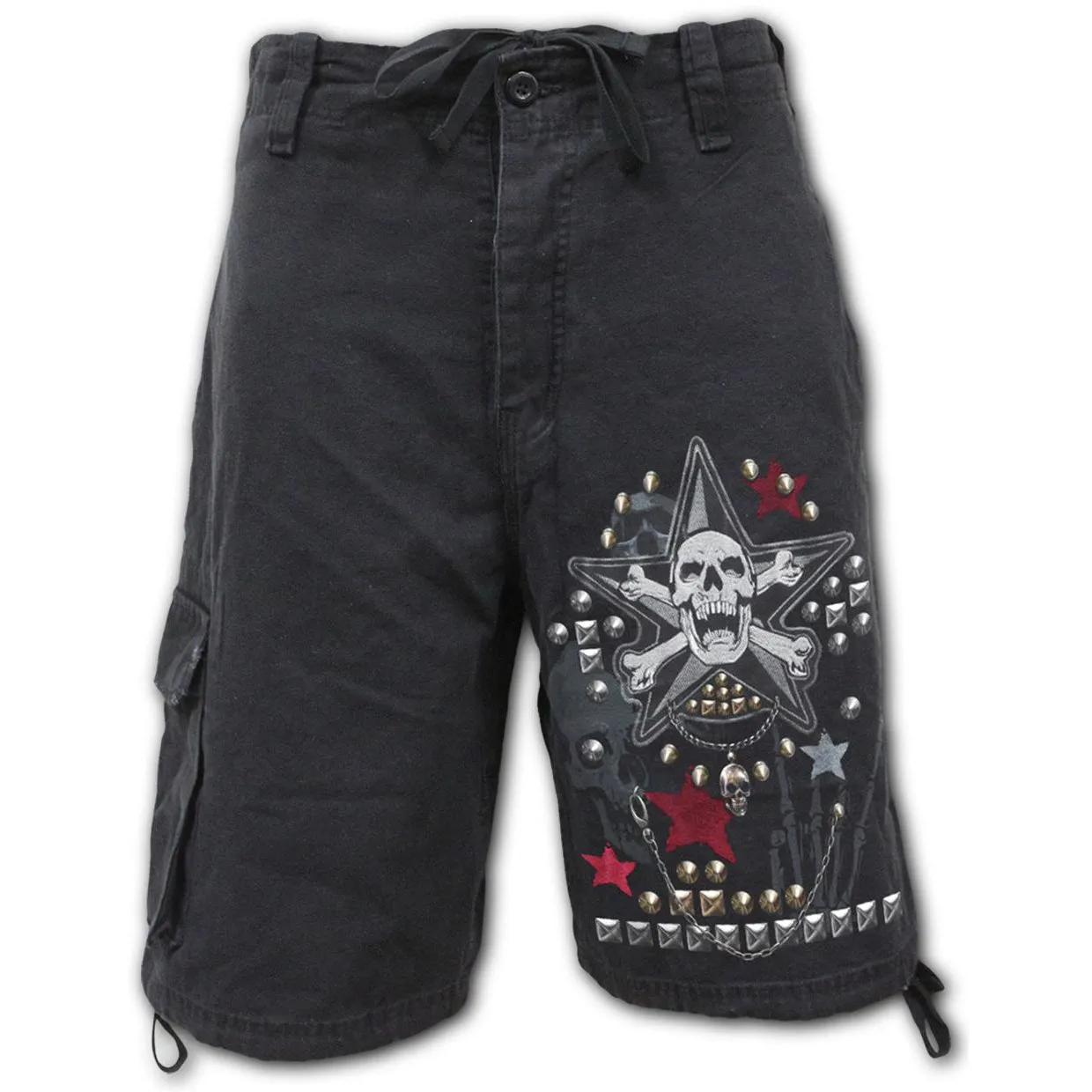 Goth Metal Mens Vintage Cargo Shorts
