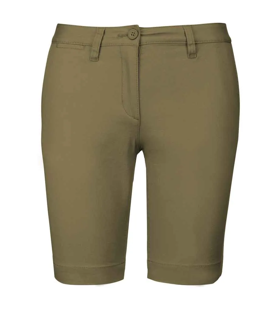Kariban Ladies Chino Bermuda Shorts | Light Khaki
