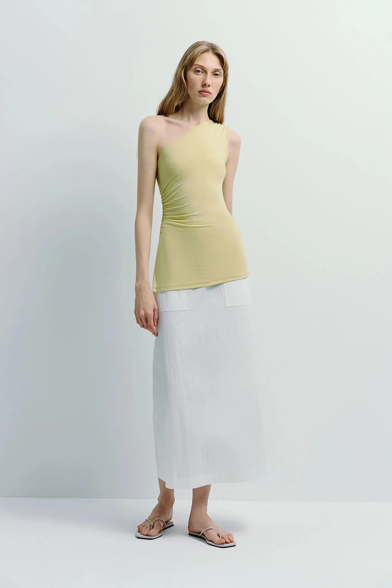 Savoie Crinkled Poplin Skirt