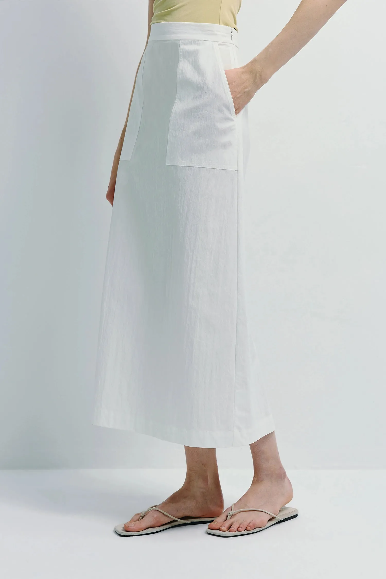 Savoie Crinkled Poplin Skirt