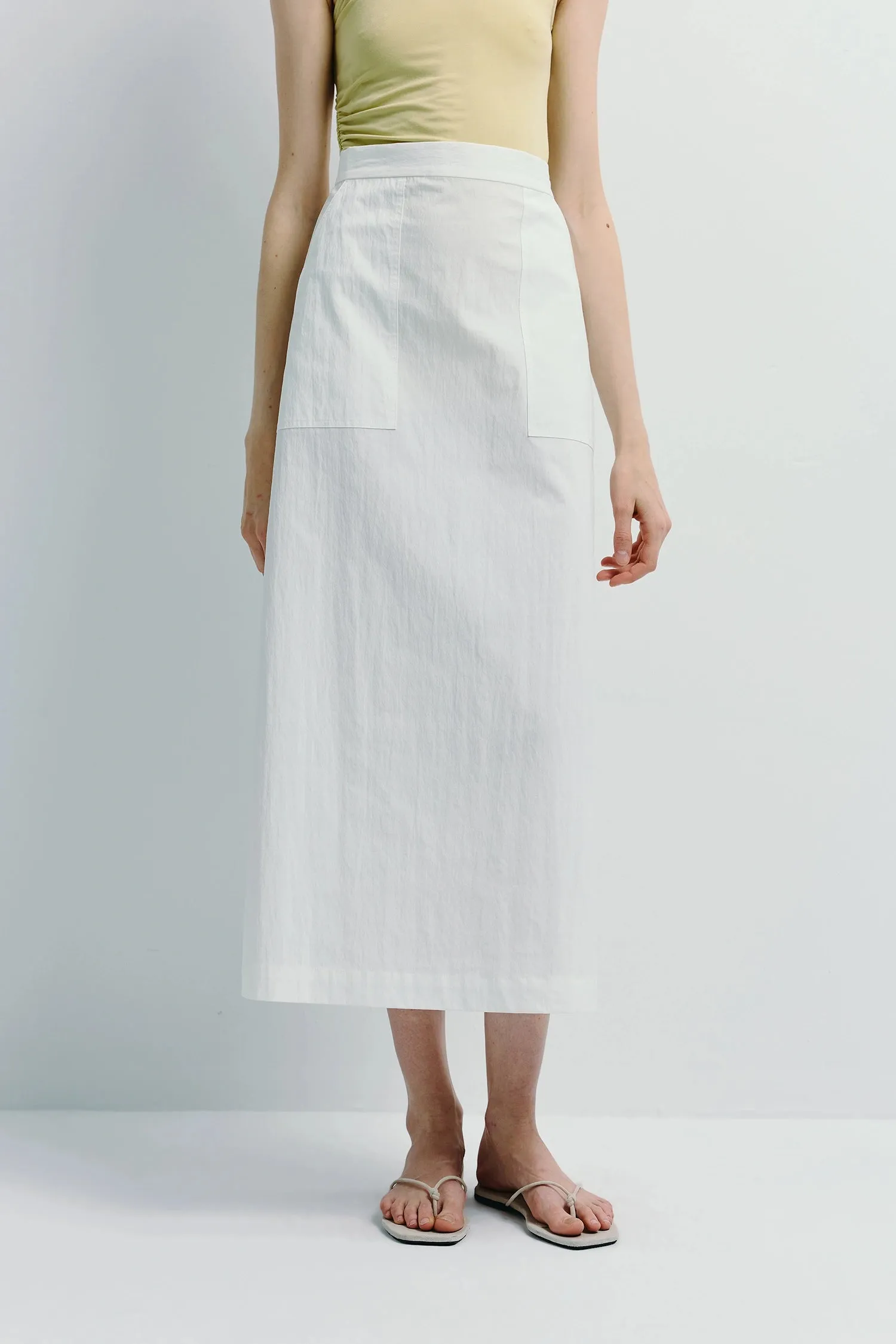 Savoie Crinkled Poplin Skirt